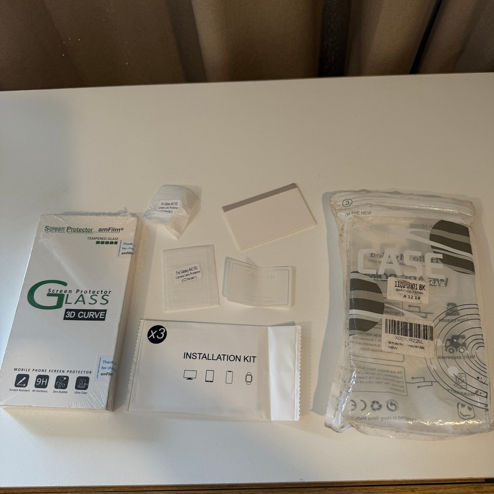 Galaxy A42 5G Screen Protector amFilm 3D Curve Tempered Glass +‎ Camera Lens